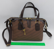 Fossil Synthetic & Leather Monogram Tote Shoulder Crossbody Hand bag 28x22x12 cm