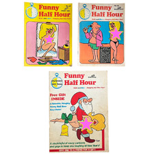 Vintage Funny Half Hour Magazines x3 Issues 69 60 and RARE Christmas Gift Issue