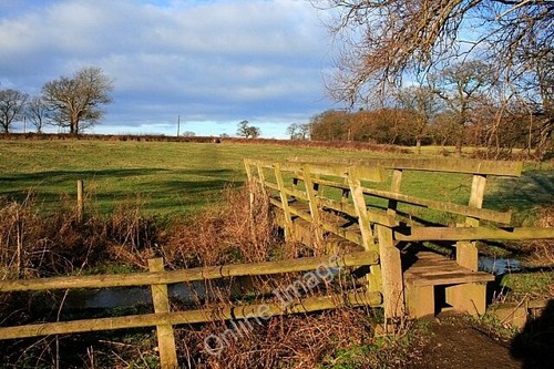 Photo 6x4 footbridge over lees - photo,