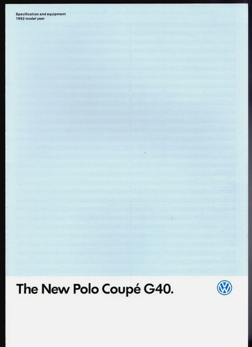 Volkswagen polo g40 - polo, coupe