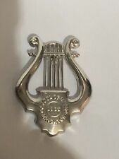 FAB 1883 BRIGHTON SCHOOL OF MUSIC LYRE SILVER FOB MEDAL (DORIS FELLINGHAM 1933)