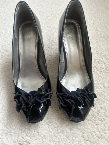 Lotus ladies black patent - ladies,