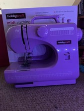 Hobby Craft Purple Sewing Machine with Foot Pedal & Accessories With Fabric