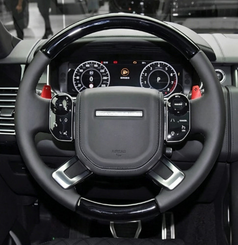 Gloss black steering wheel - black,