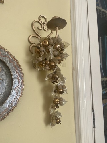 Vintage metal gold painted - ,