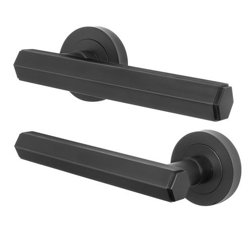 Black internal door handle - internal,