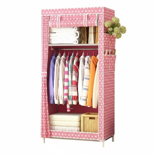 Portable wardrobe with shelves - portable,