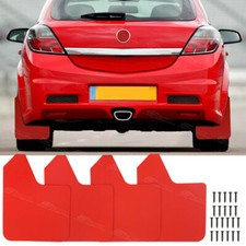 4PCS Red Wide Rally Mud Flaps