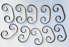 10 of Wrought weldable iron scrolls for gates,railing .Unpainted 