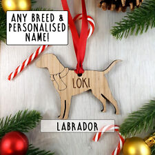 Personalised Dog Bauble Decoration - Christmas Tree gift present - Pet Breeds
