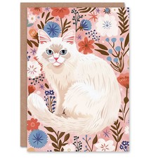 Birman Cat Lover Pink Blue