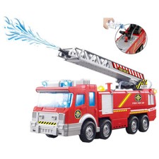 Electric Water Fire Truck Spray Music Fire Engine Car Kids Toy Birthday Gifts UK
