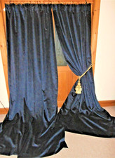 Navy Blue Velvet Curtains. Ea