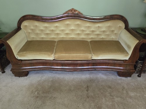 Beige tufted chesterfield - beige,
