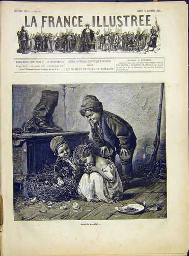 Original old antique print - antique,