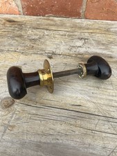 Antique Wooden Doorknob Brass And Rosewood ?