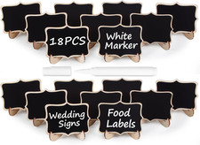 18 PCS Mini Chalkboard Signs