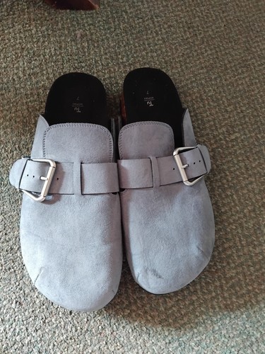 Pale blue slip shoes - slip, on