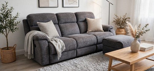 Dfs charcoal grey seater - grey, 3-seater