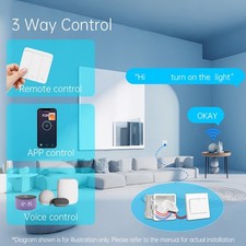 Wireless Light Switch Kit for Home Automation with Voice and Remote Control
