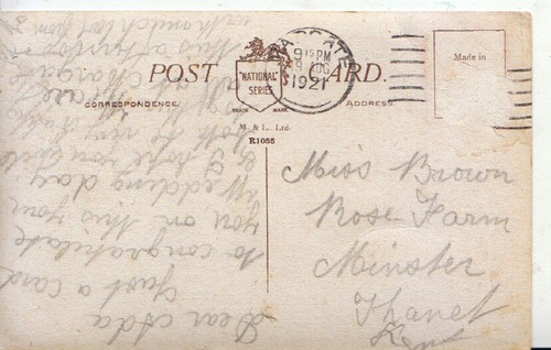 Genealogy postcard brown - -,