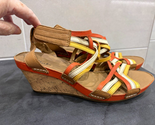 Clarks womens strappy wedge - clarks,