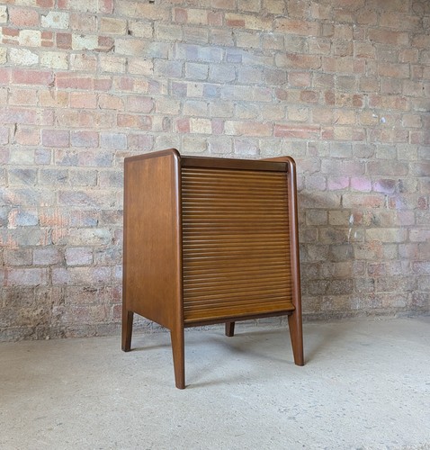 Mid century teak - tambour, roll