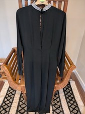House Of Fraser Diamanté Neck Long Sleeve Evening Gown Size 16 Length: 55”