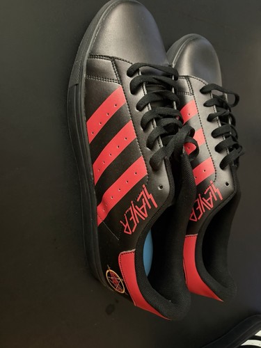 Slayer red black stripe shoes - slayer, red/black