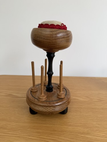 Vintage wood sewing bobbin - wood,