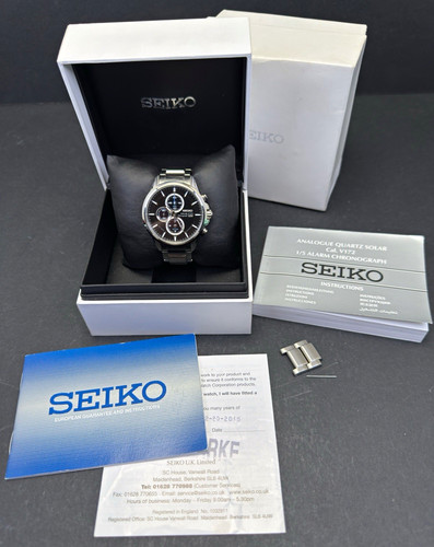 Seiko solar chronograph - seiko,