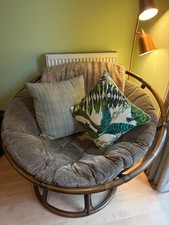 Papasan rattan chair + original cushion *Excellent condition* The Pier