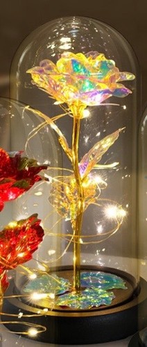 Light galaxy rose glass - up, in