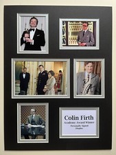 Colin Firth Signed 16" X 12" Double Mounted Display
