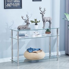Clear Tempered Glass Console