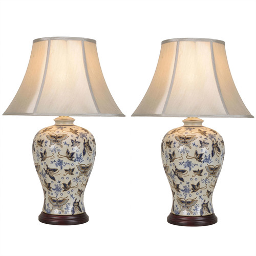 Pair chinese table lamps - chinese,