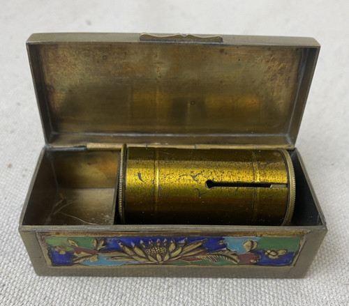 Brass pocket microscope late - brass, microscope,