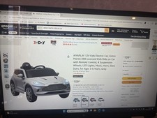 Kids Ride on Aston Martin DBX Licensed Childrens 12V Electric Car Remote Lights