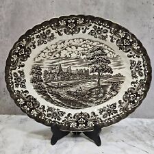 Large Hostess Tableware Olde Country Castles Ironstone Oval Dish Platter 39x32cm