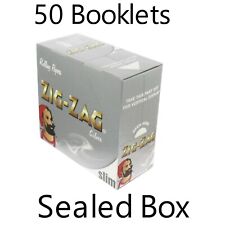 Zig-Zag Silver King  Size Slim  Rolling Papers 50 Booklets -Sealed Box