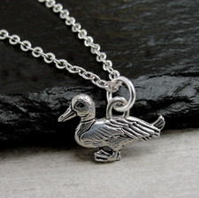 Silver Duck Necklace - Mallard
