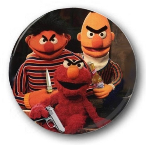Bad muppets 25mm button - muppets,