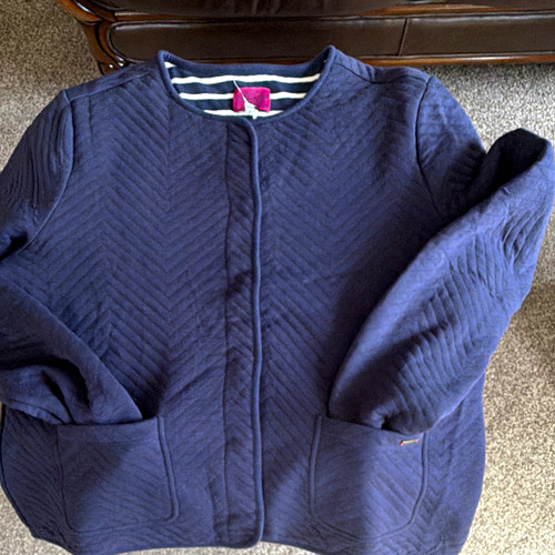 Joules navy quilted open - navy,