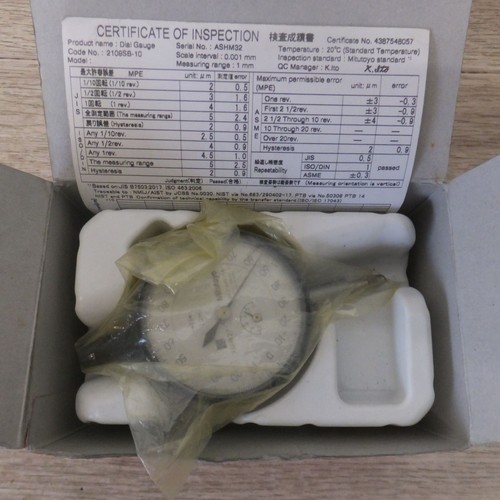 Mitutoyo 2109s dial - 2109s-10,