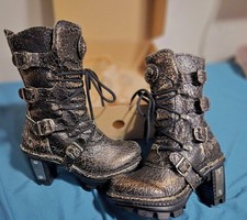 Womens New Rock Leather Boots