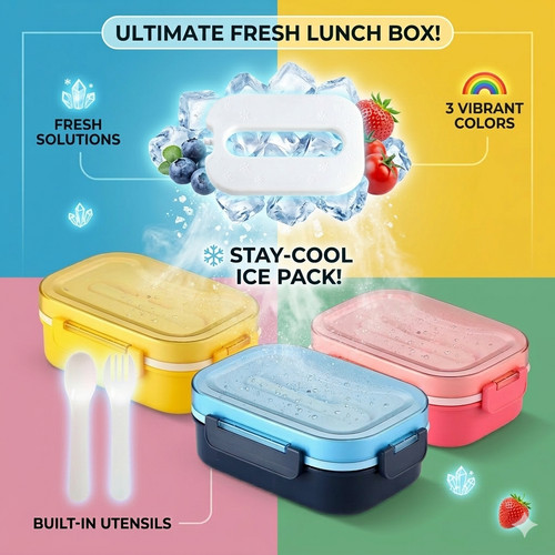 Insulated bento lunch box with - insulated,