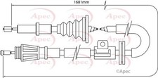 APEC Rear Brake Cable for
