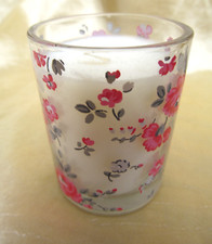Cath Kidston Rose Fragrance Ditsy Votive Candle Unused Glass Pot Vintage