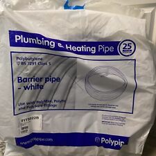 Polypipe Polyfit 22mm x 50m White Barrier Pipe Coil