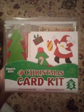 BNIB Crafty Kits Christmas Card Making Kit Makes 5 handmade cards Santa Tree
